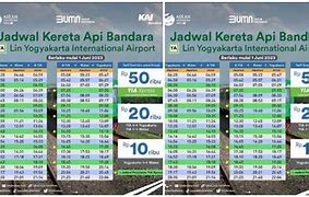 Jadwal Kereta Bandara Yia Oktober